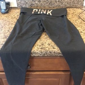 PINK Yoga black leggings